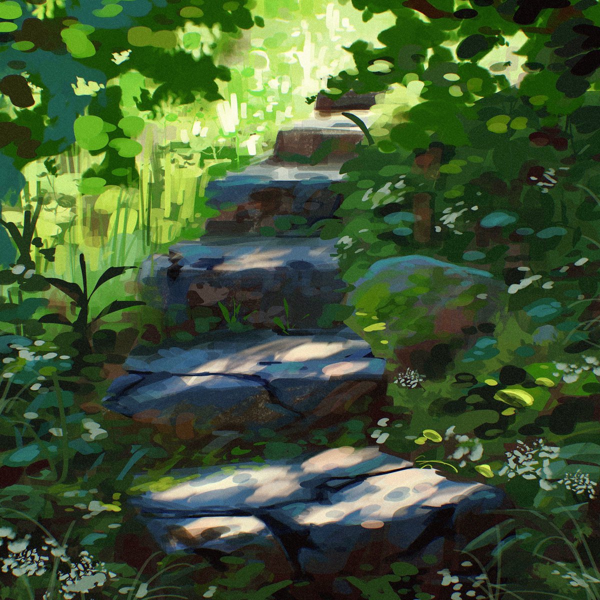dadozilla's tweet photo. Overgrown stone steps 🌱 https://t.co/8su3Cuvrlm