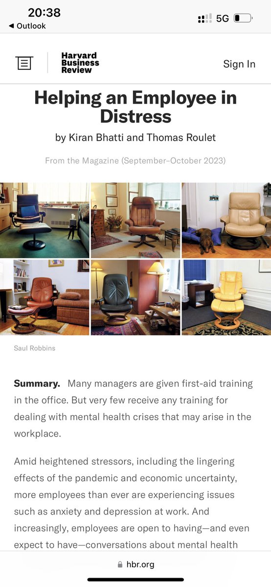 Thomas Roulet (@thomroulet) on Twitter photo Our forthcoming <a href="/HarvardBiz/">Harvard Business Review</a> piece on how to support your colleagues’ #mentalhealth health using some basic principles used in cognitive behavioural therapy
Second paper preceding our forthcoming book on #wellbeingintelligence next year
#psychology
hbr.org/2023/09/helpin… Our forthcoming <a href="/HarvardBiz/">Harvard Business Review</a> piece on how to support your colleagues’ #mentalhealth health using some basic principles used in cognitive behavioural therapy
Second paper preceding our forthcoming book on #wellbeingintelligence next year
#psychology
hbr.org/2023/09/helpin…