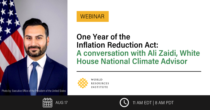 The #InflationReductionAct’s climate investments have helped create hundreds of thousands of well-paying jobs, spurred billions in clean energy manufacturing investment &amp; more!

Join <a href="/WRIClimate/">WRI Climate</a> &amp; <a href="/alizaidi46/">Ali Zaidi Archived</a> on 8/17 for a discussion on progress to date: bit.ly/3QEL7E8