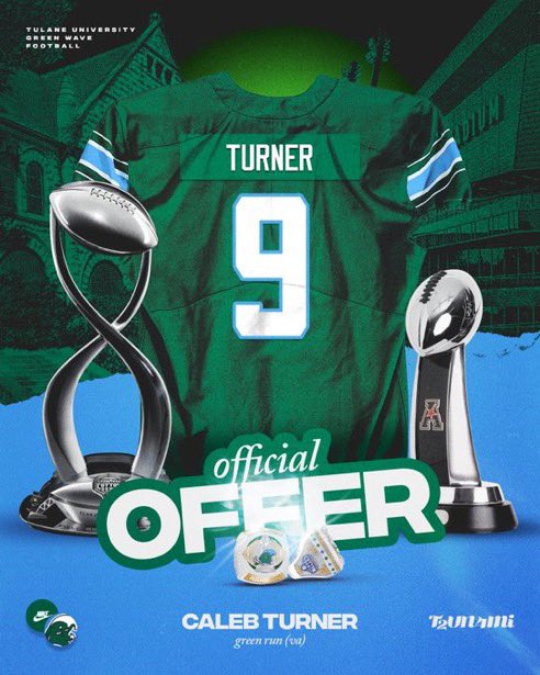 Blessed to receive an offer from Tulane University