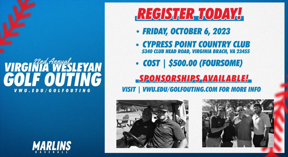 Save the Date: Oct 6th! Join us for the 22nd Annual Golf Outing featuring ✌️ Flights. It's a sell-out event every year – and this year will be no different. Register, sponsor, and be there! Details: VWU.EDU/GOLFOUTING