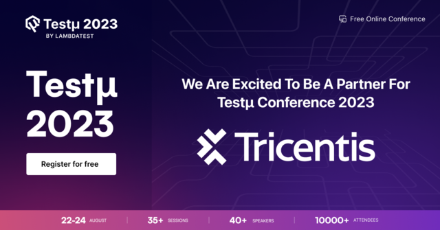 Tricentis's tweet photo. 📣Testers & developers! Stay tuned for a glimpse into the 🔮 future of testing! Our team is ready to meet you virtually at Testμ 2023 🎉 Sign up to connect with our experts before August 22: https://t.co/1YRo3dCIjm
#Testu #TestMuConf #QA #DevOps #SoftwareTesting https://t.co/DZ4kMpM96e