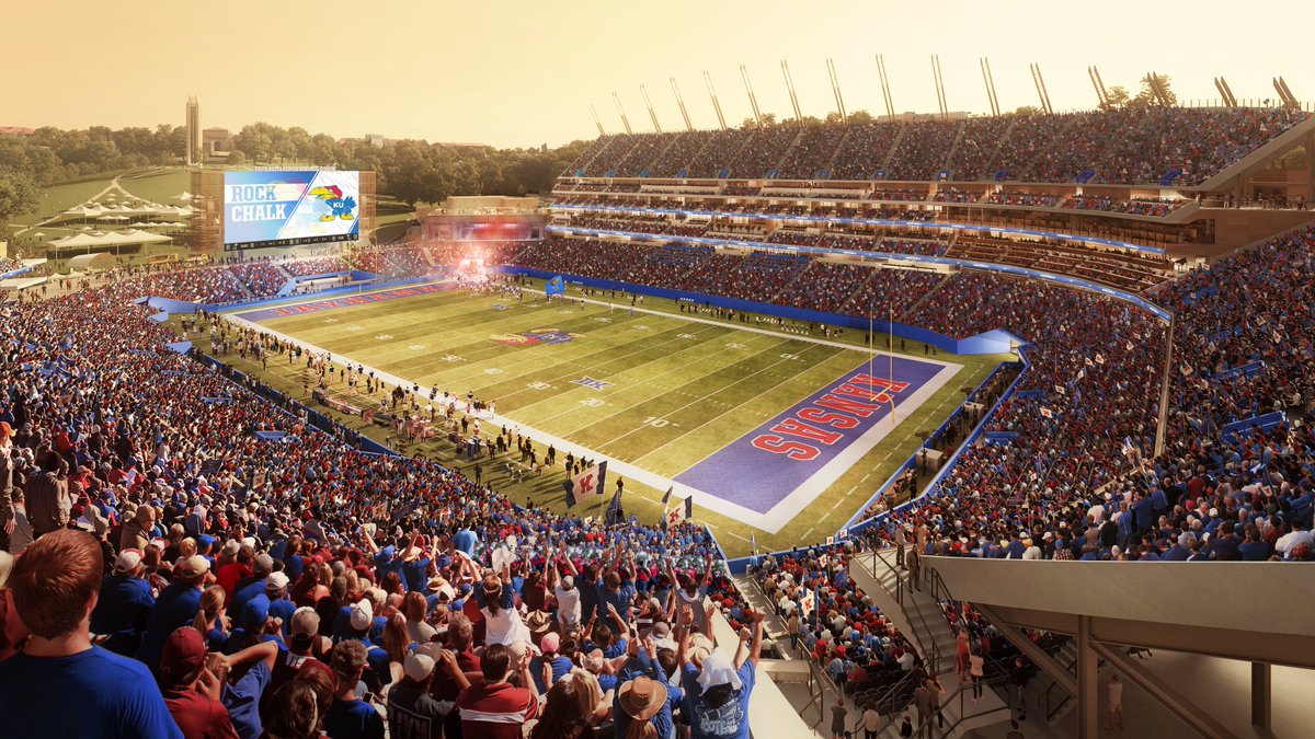 KU_Football's tweet image. The future home of Kansas Football 🔥

The transformed David Booth Kansas Memorial Stadium at the KU Gateway District.