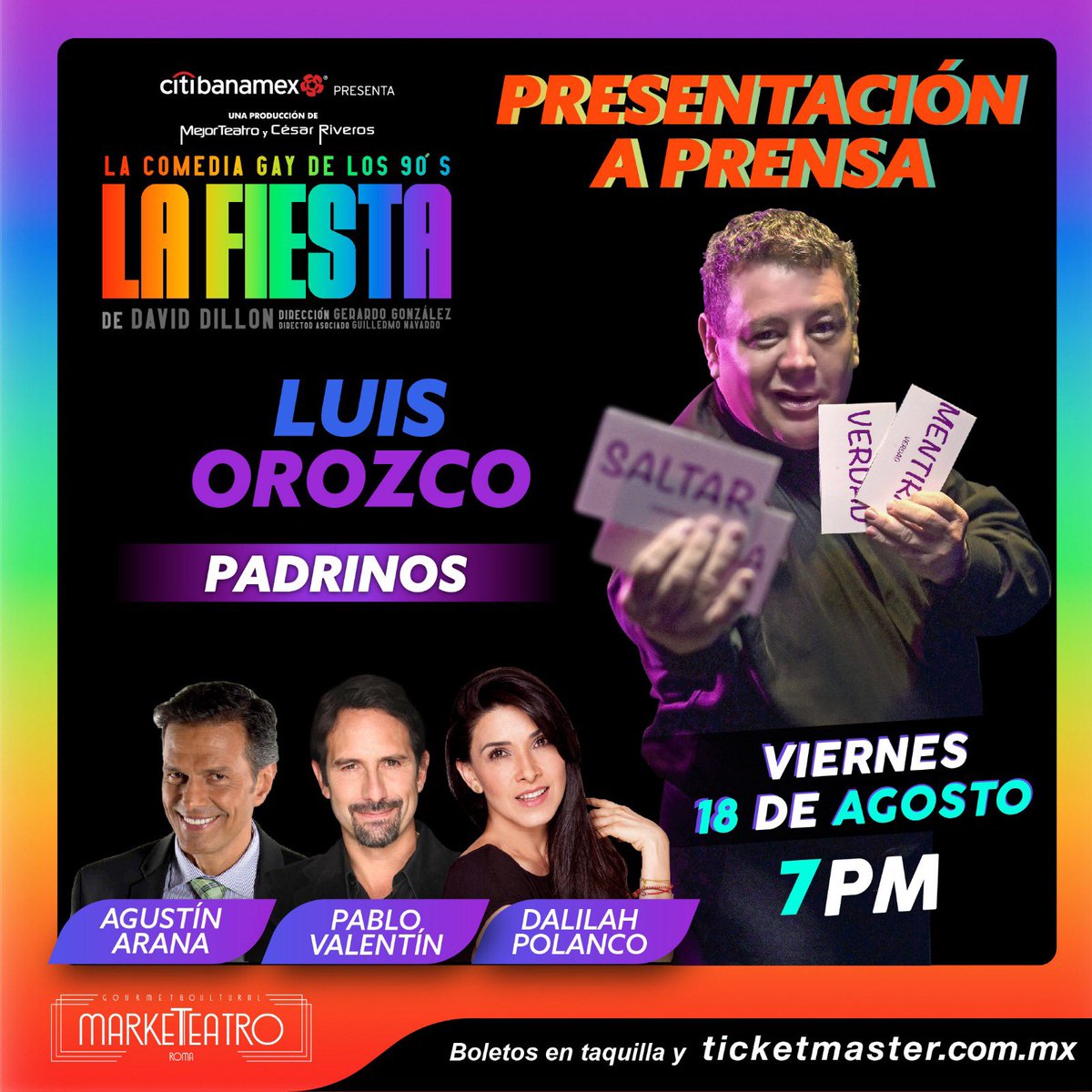 luisorozcoactor's tweet photo. Acompáñenme este viernes en “La fiesta”. Pero…. de verdad !!!!
No nomás digan: “¡Si claro!” y NADA DE NADA . https://t.co/vDWbvkomoS