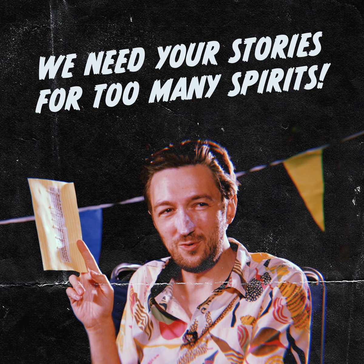 Too Many Spirits is back! And we need YOUR horror stories!🎄👻Reply with your story to this tweet, in one paragraph or less, so we can read them on the show! ✨