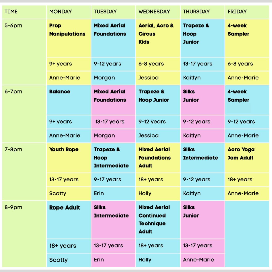 Check out our schedule and mark your calendars!

Register:

Kids classes: greenfools.com/classes/kids-c…
Adult classes: greenfools.com/classes/adult-…