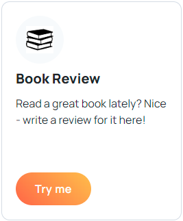 TomcoAI's tweet photo. Craving something new to read? Look no further than @TomcoAI's Book Review template! Generate reviews of your favorite books right away! #TomcoAI #BookReview #NoEmojis https://t.co/3v5PRpOpc1 https://t.co/O78zR49kYY