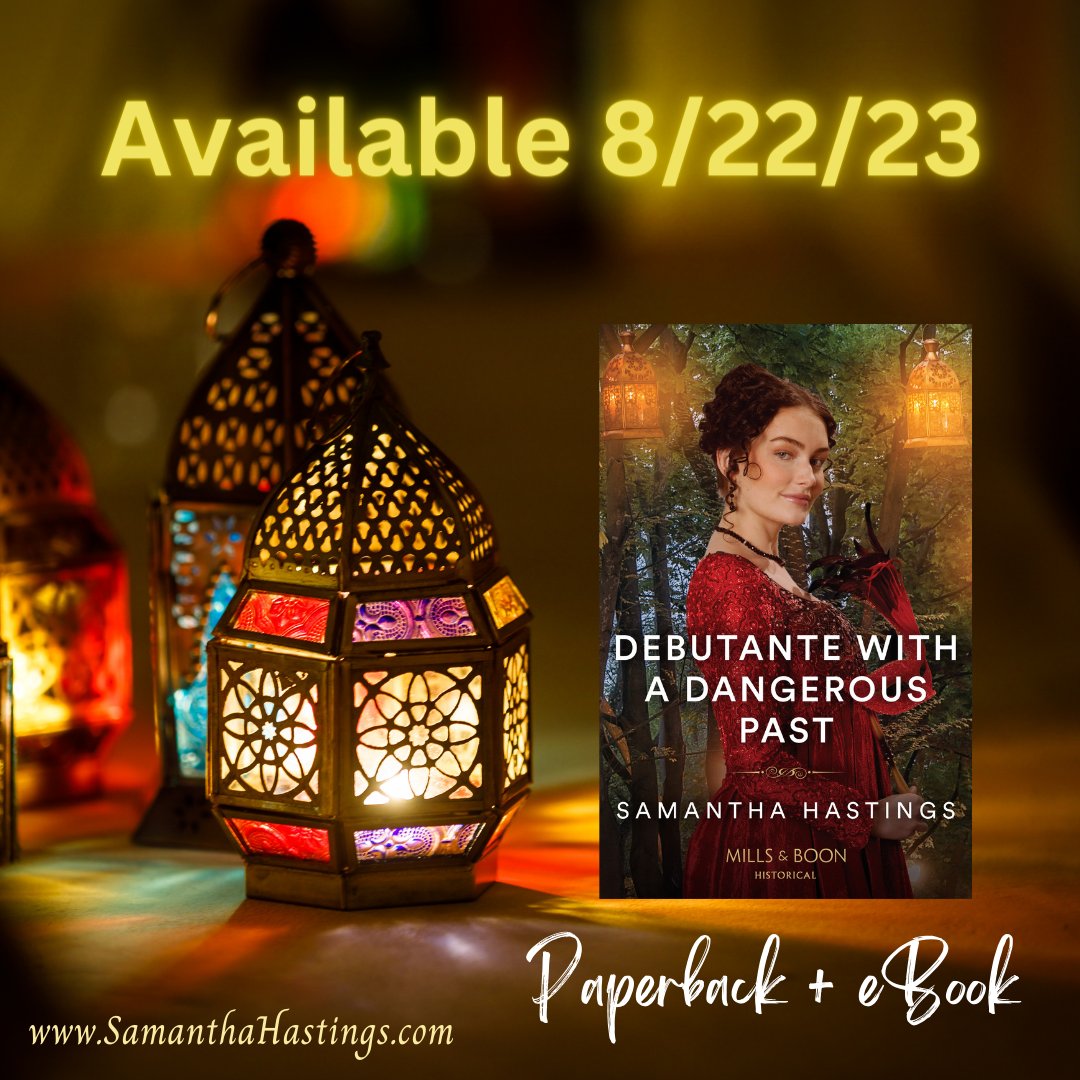 DEBUTANTE WITH A DANGEROUS PAST by Samantha Hastings coming 8/22/23
A rags-to-riches Regency romance
She’s a counterfeit lady
But he’s stolen her heart! 

Get your own copy!
Amazon:  a.co/d/2S0gA41
Harlequin: harlequin.com/shop/books/978…
Goodreads: goodreads.com/book/show/6325…