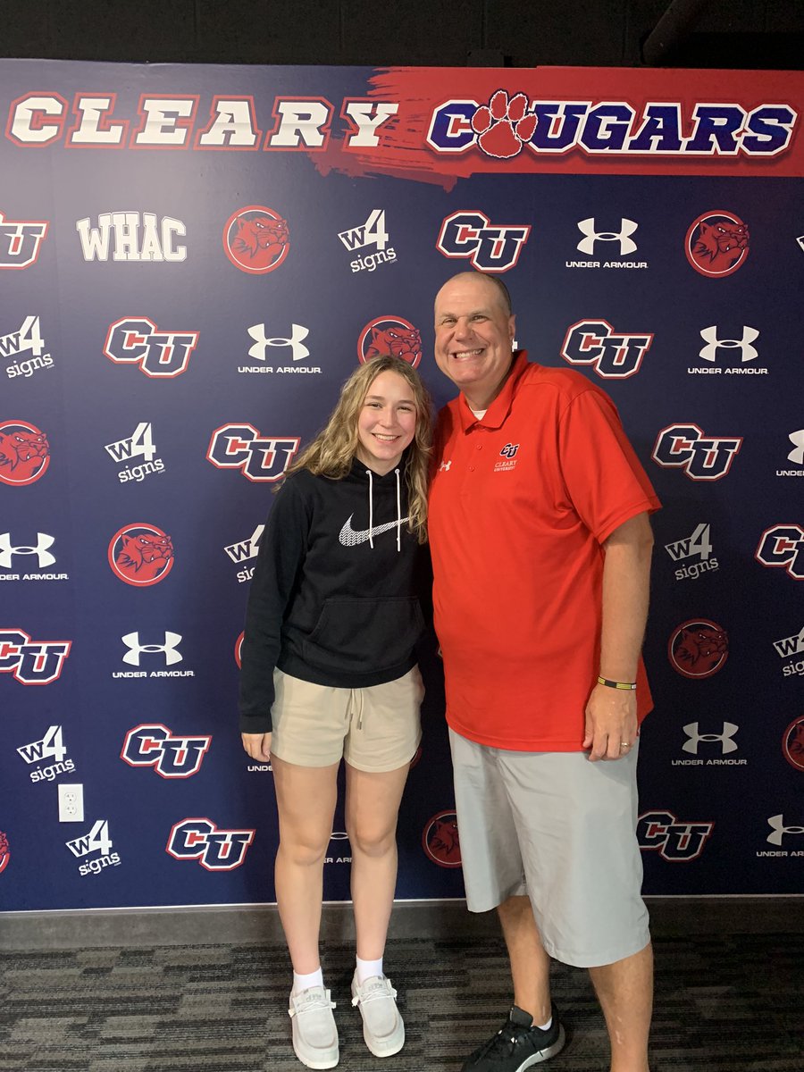 Kati3martus's tweet photo. After a great visit I’m super grateful to receive an offer to continue my athletic and academic career @ClearyUWBB! Thank you @Coach_Jerry_W and Coach Dro for this opportunity! 
@FirebirdsHea @MImystics https://t.co/N6HXYTvZfl