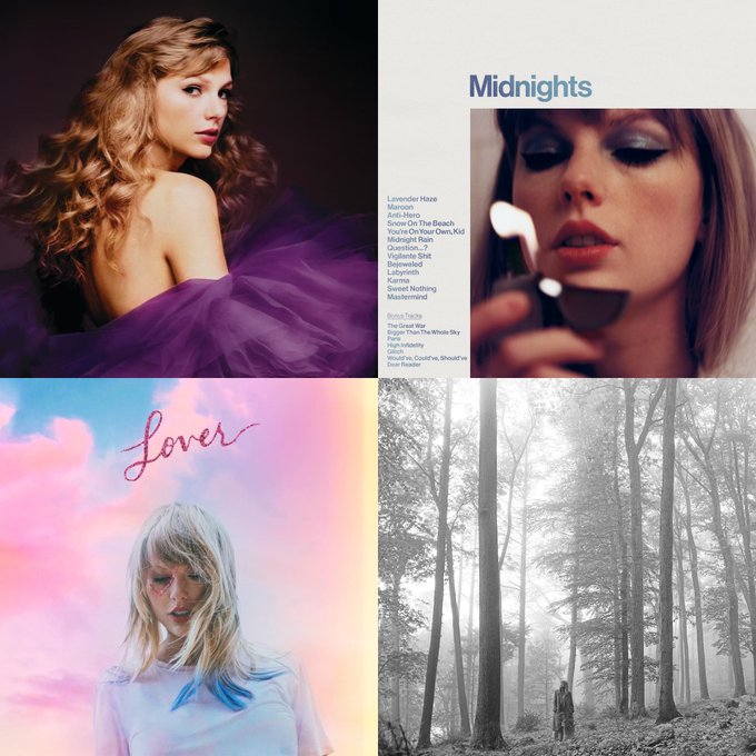.<a href="/taylorswift13/">Taylor Swift</a> projected to place five albums in the top 10 in the US this week.

She would become the first living artist in history to accomplish this.