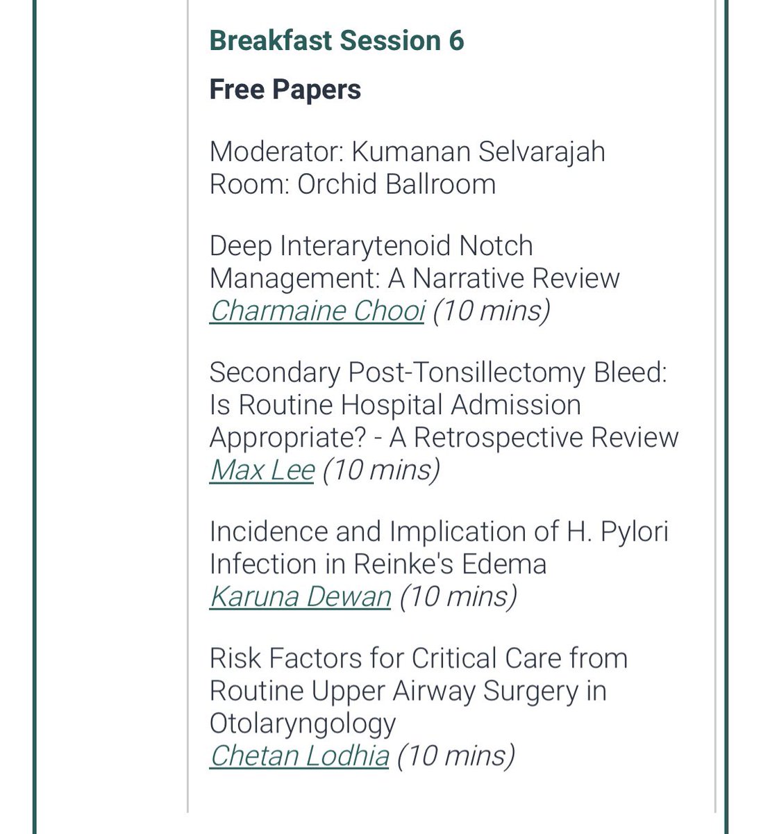 ANZSPO's tweet photo. Breakfast with expert friends! 

More fascinating topics to whet your appetite. (Salivary diseases pun. Sorry.)

Three 7am breakfast sessions to choose from.

#ANZSPO23 https://t.co/06Y6SASDd7
