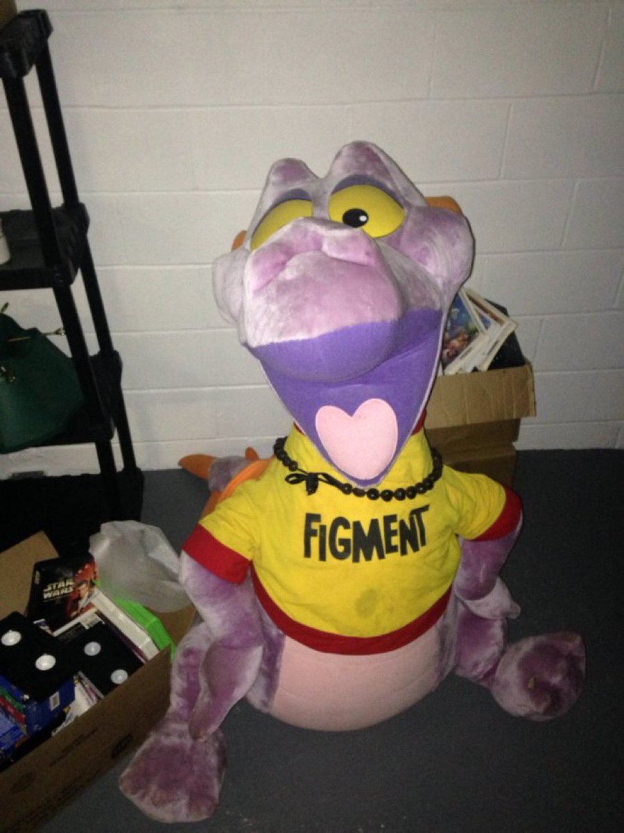 mastergracey's tweet photo. @Parkeology original Pleasure Island Cast Member Shirt, 5 foot Tall Stuffed Figment, Broccoli https://t.co/jdUptsQj93