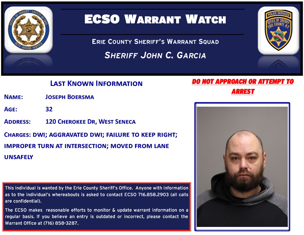 Erie County Sheriff tweet media