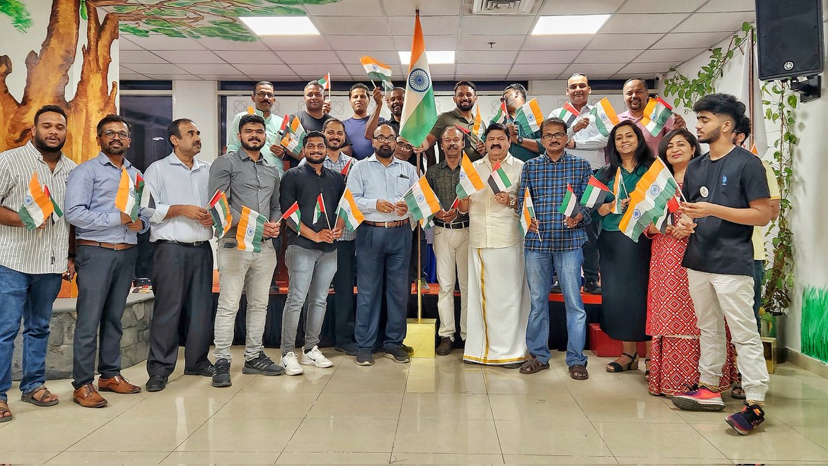 The 77th Independence Day celebrations held at AKCAF Association office.
#akcafassociation <a href="/cgidubai/">India in Dubai</a> <a href="/CDA_Dubai/">CDA Dubai</a>