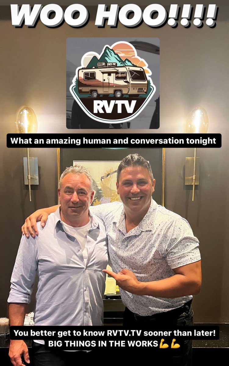 Proud of our team and everyone at @RVTV_Television for getting the #recreationnation rolling! Thanks William J. Miller III for flexing 💪💪 on our behalf. We love @HeartlandRVs!!

#rvlife #rvindustry #directresponse #biceps