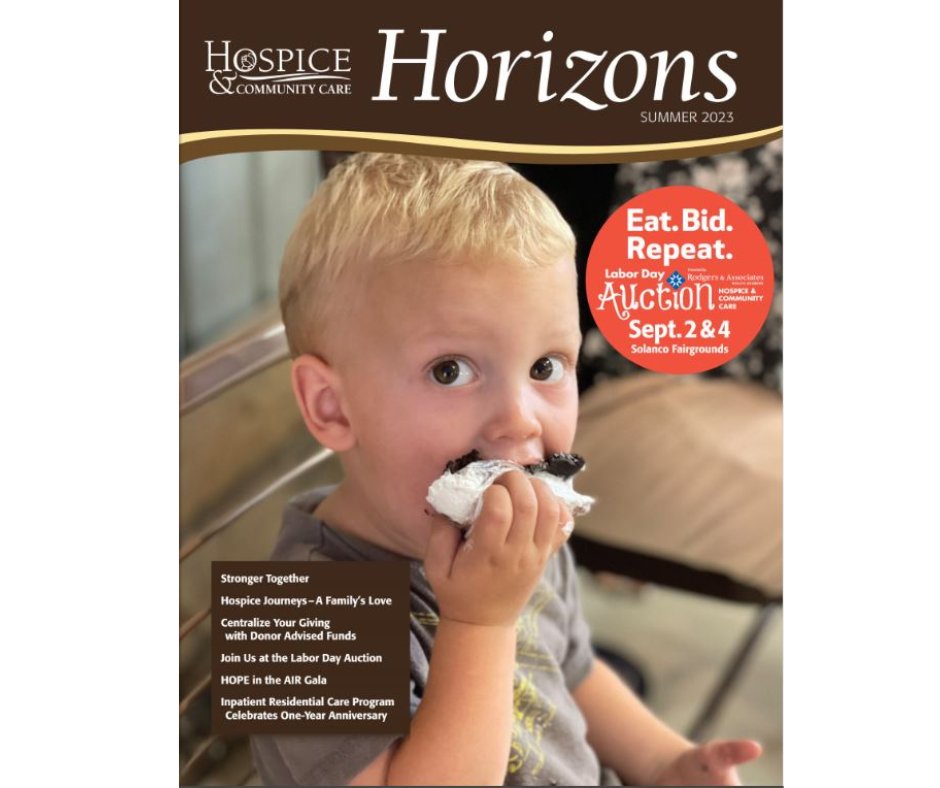 HospiceComCare's tweet photo. Our 2023 summer edition of Hospice Horizons is now LIVE on our website. Flip your way through the latest news and information about Hospice &amp; Community Care. https://t.co/J85zpbBjfP https://t.co/rAyRYuo4s1