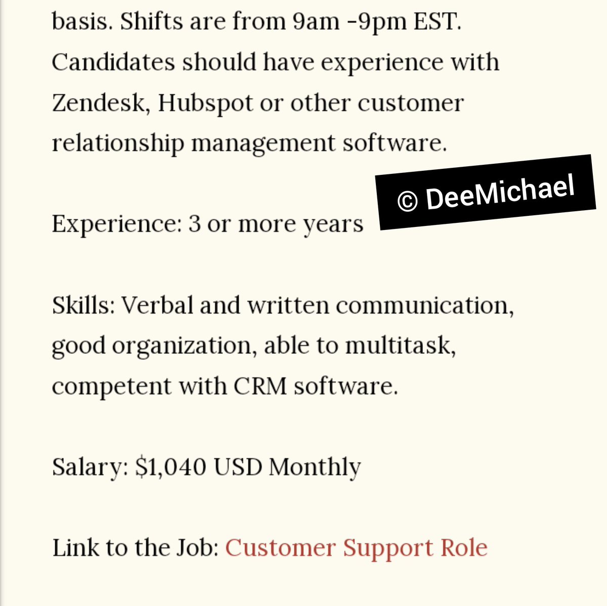 Dee_Michaell's tweet photo. I keep saying it...
You don't need to be a big software engineer to start earning in dollars...

A simple knowledge as knowing how to use Zendesk and hubspot can really help you...

Up your skills guys.... https://t.co/9iQuMtArKc