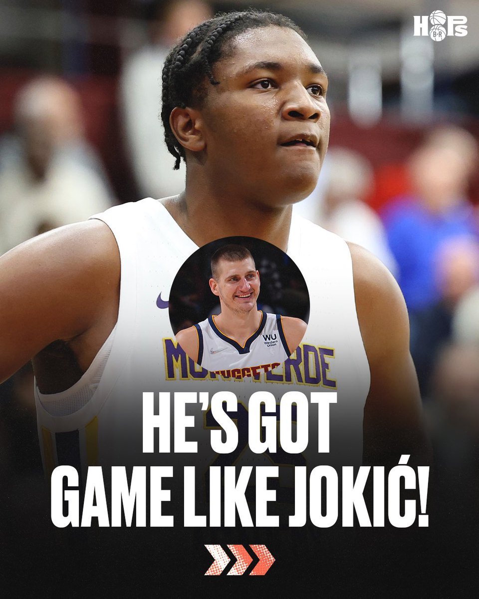 brhoops's tweet photo. 2024 Five-star Derik Queen plays the game a lot like NBA Finals MVP Nikola Jokić👀🔥 

Y’all see the comparison? @derikqueen1 (via @shobasketball ) https://t.co/K6WAoCSMnn