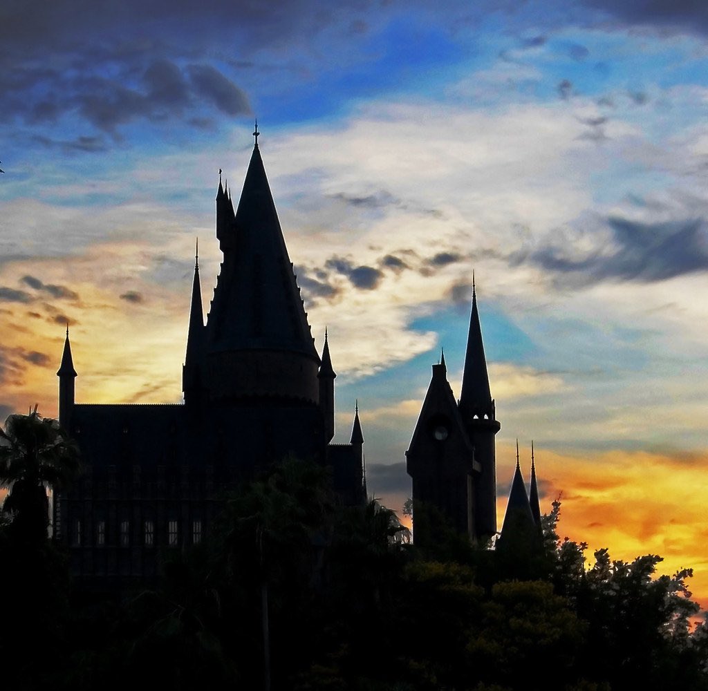 Sunset at Hogwarts.