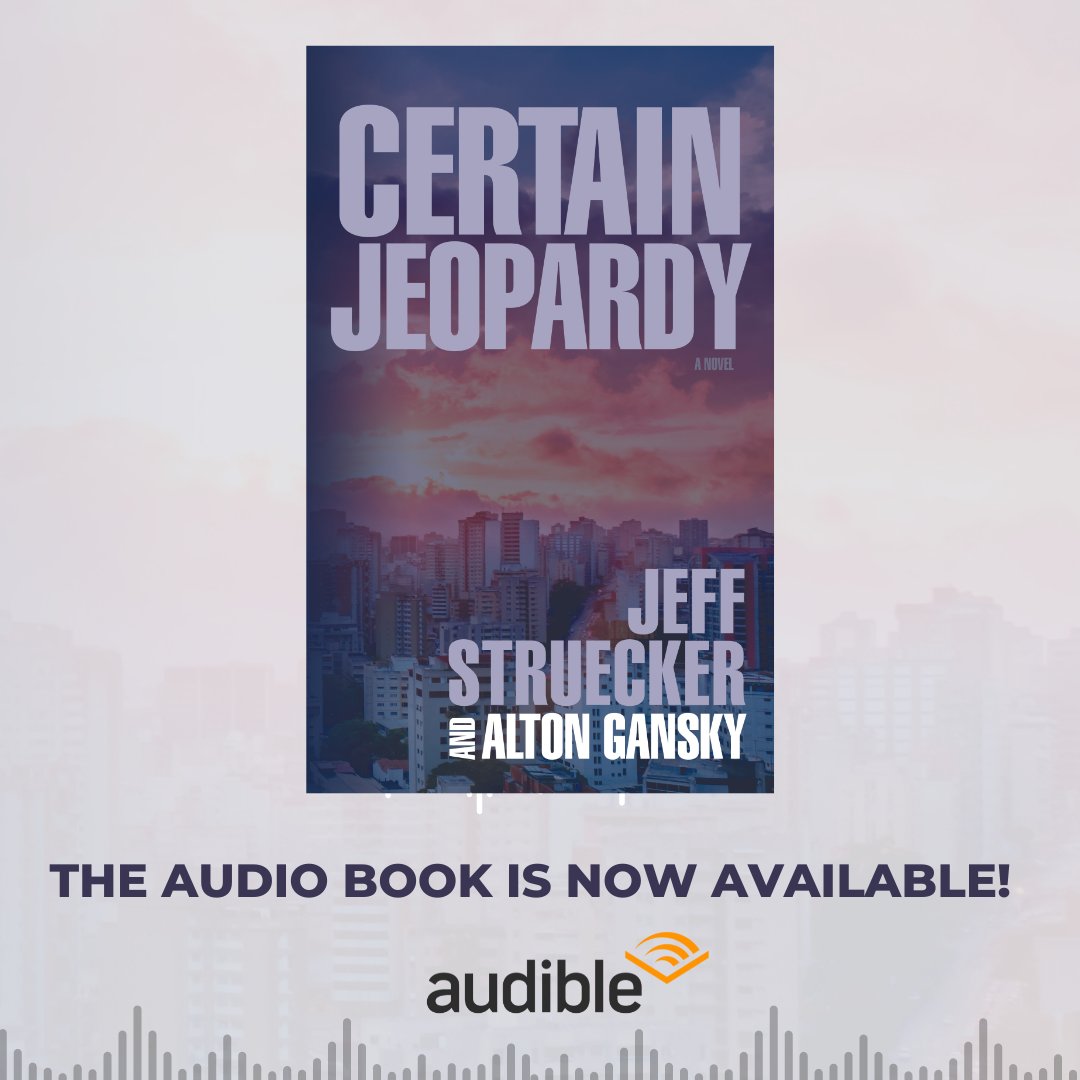 JeffStruecker's tweet photo. I am thrilled to announce that my book, "Certain Jeopardy," has just landed on Audible, and guess what? I had the incredible privilege of narrating it myself. 📖

LISTEN NOW: https://t.co/lbDAJnHoNV

#JeffStruecker #CertainJeopardy #book #audiobook #ListenNow https://t.co/3797RGcb7W