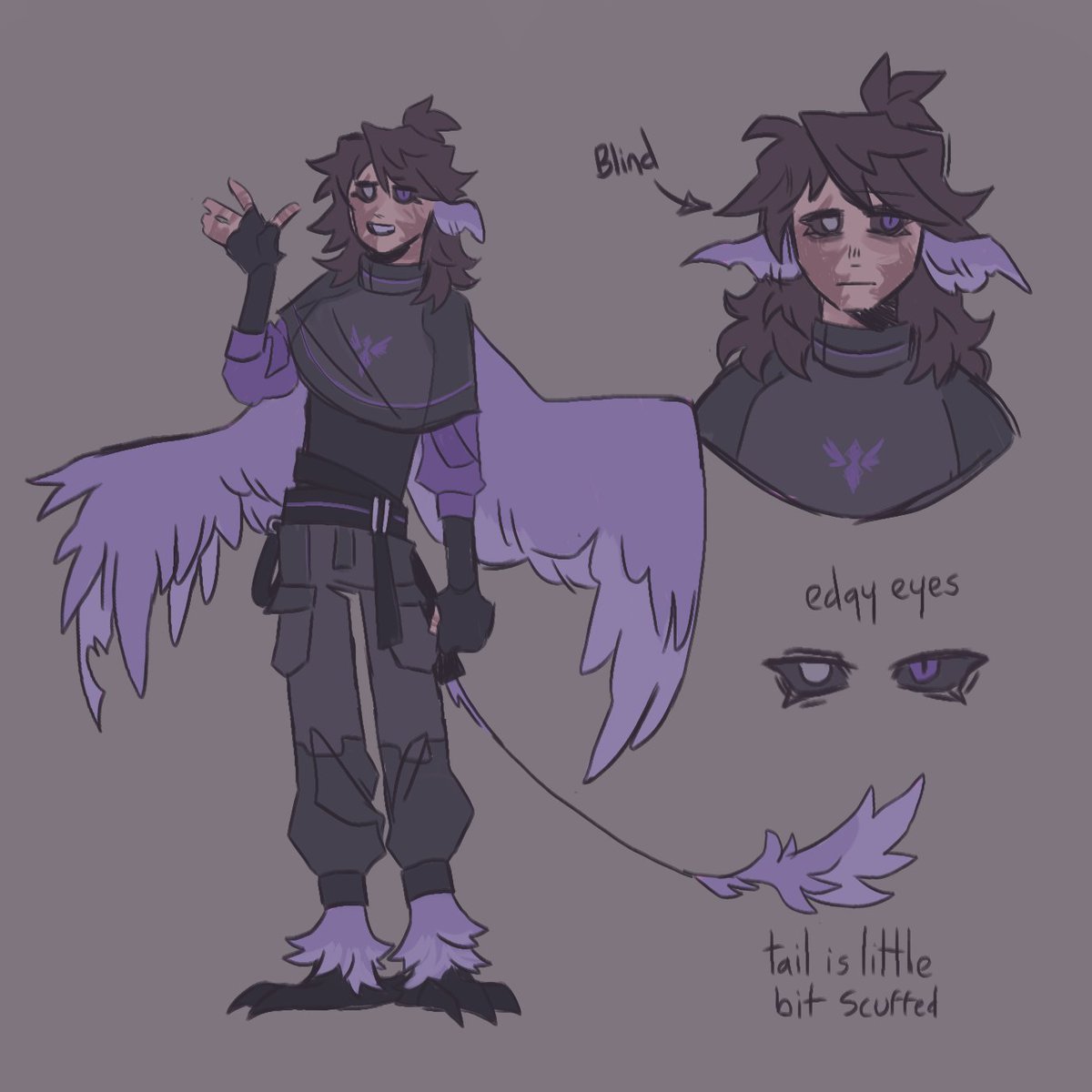 Fruiiitbowl's tweet photo. Experimenting a lil with my q!Jaiden design 

(also finally caved in and gave her a scuffed wing)
#jaidenart #qsmp #qsmpfanart https://t.co/jjuTkIUPVN