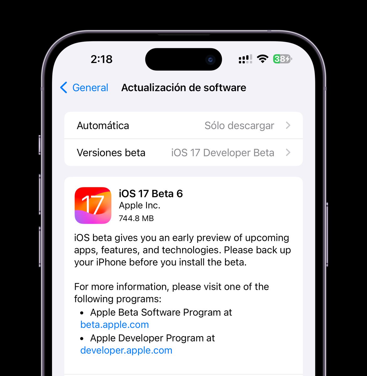 jeff_umanzor's tweet photo. iOS 17 Developer Beta 6 ha sido lanzado por Apple!

#iOS17DevBeta6 #iOS17Beta6 https://t.co/Ee0FvAKC5x