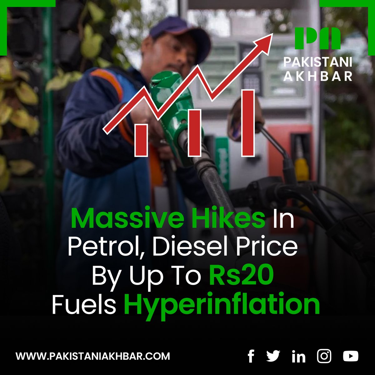 dailyPakAkh's tweet photo. Caretaker government raises petrol price by nearly Rs18 and high-speed diesel by Rs20, bringing them to Rs290.45 and Rs293.40 per litre.

#PakistaniAkhbar #Pakistan #InterimGovt #Petrol #PetrolDieselPrice #AnwarulHaqKakar #PDM #15thAugust https://t.co/QWIzQ7ZoQE