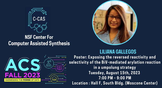 Tonight, you can't miss @DearLiliG's poster! She is at #ACSFall2023 and is ready to discuss her awesome work! #ACSFall2023 #ACS #NSF #NSFFUNDED #CCAS #Chemistry #ColoradoState #CarnegieMellon