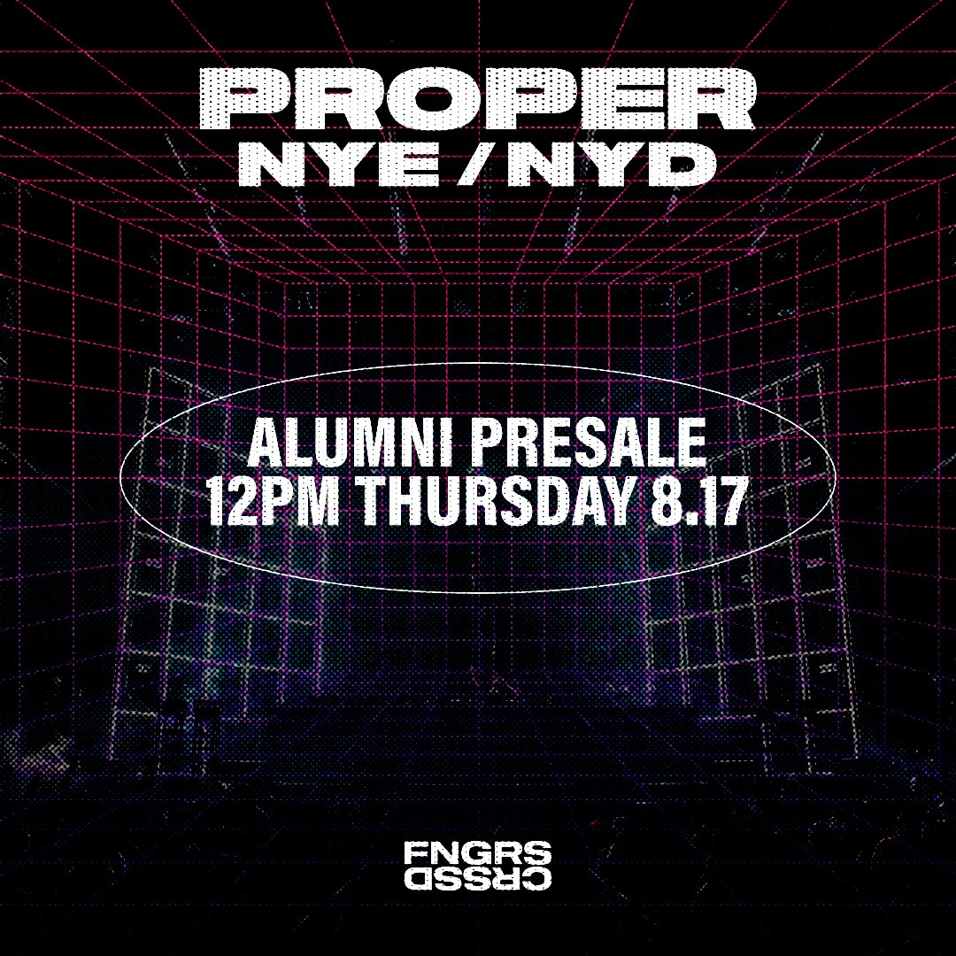 ProperNYE's tweet photo. Reminder ⚡ Tickets go on sale this week for #ProperSD

🧬 Alumni = purchasers of CRSSD spring or fall ’23, Proper NYE/NYD, and Petco Park ’22/’23]

🧬 Text CRSSDNYE to (855) 912-1457 to join SMS presale 📱

Layaway will be available 🥂 https://t.co/S0zXfyXWUM