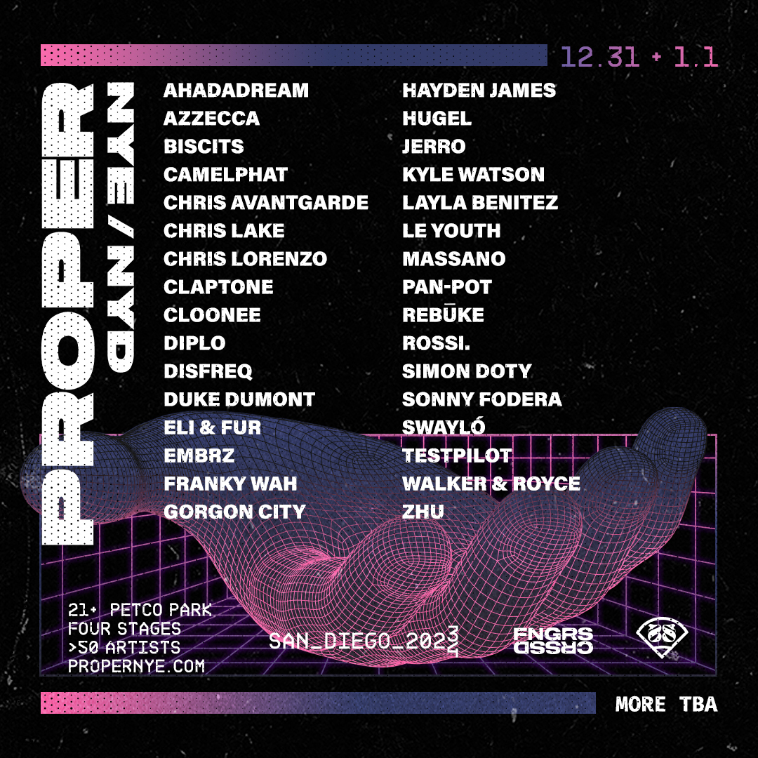 ProperNYE's tweet photo. Reminder ⚡ Tickets go on sale this week for #ProperSD

🧬 Alumni = purchasers of CRSSD spring or fall ’23, Proper NYE/NYD, and Petco Park ’22/’23]

🧬 Text CRSSDNYE to (855) 912-1457 to join SMS presale 📱

Layaway will be available 🥂 https://t.co/S0zXfyXWUM