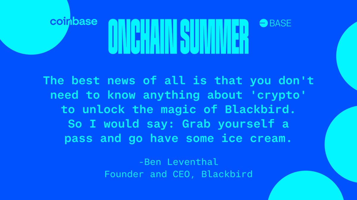 Learn about how <a href="/blackbird/"></a> is empowering restaurant owners and customers alike with their tap-in technology

onchainsummer.xyz/blackbird