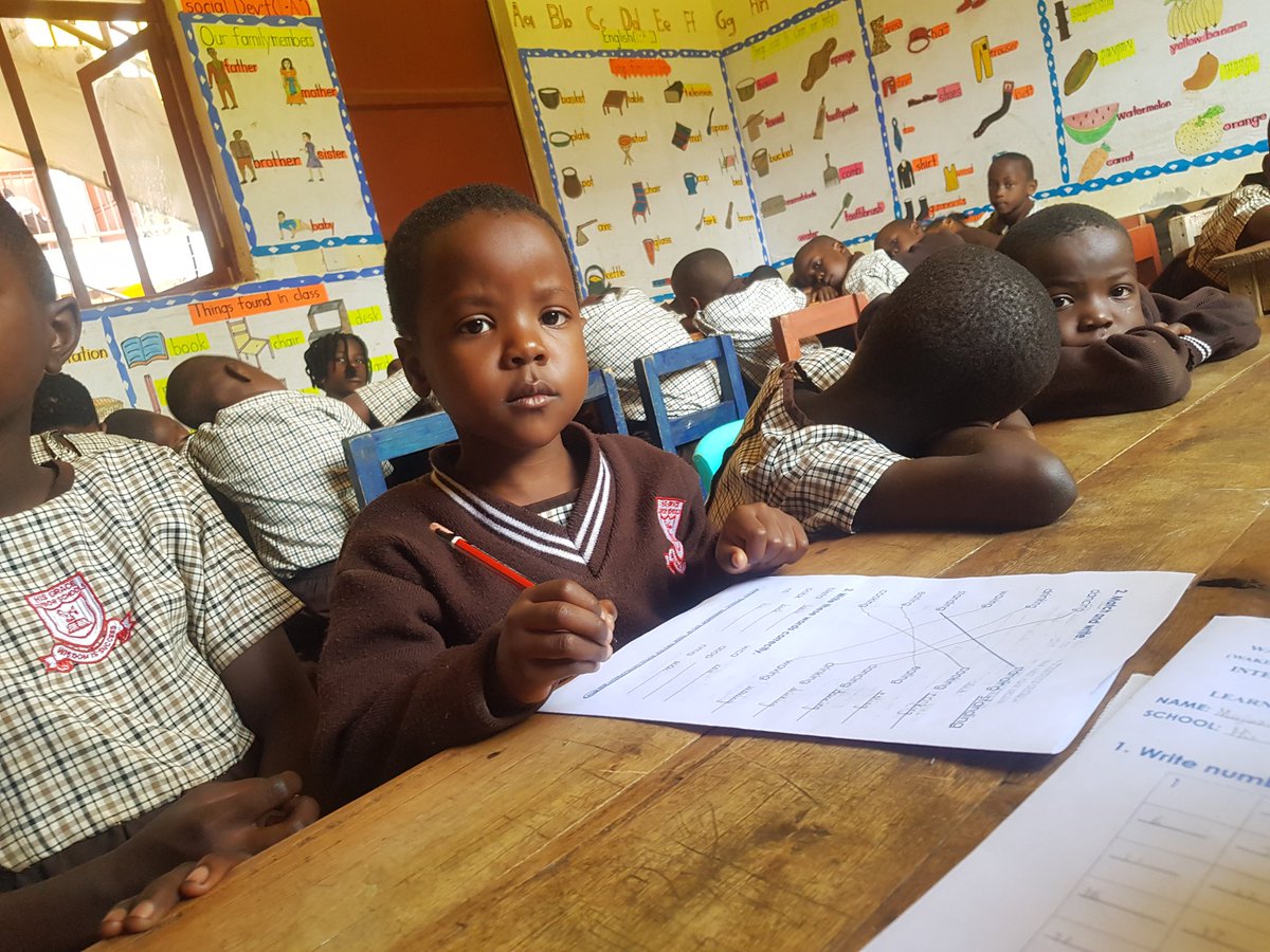 She had malaria and never attended  class when others were writing this examination that's why she is writing it alone.