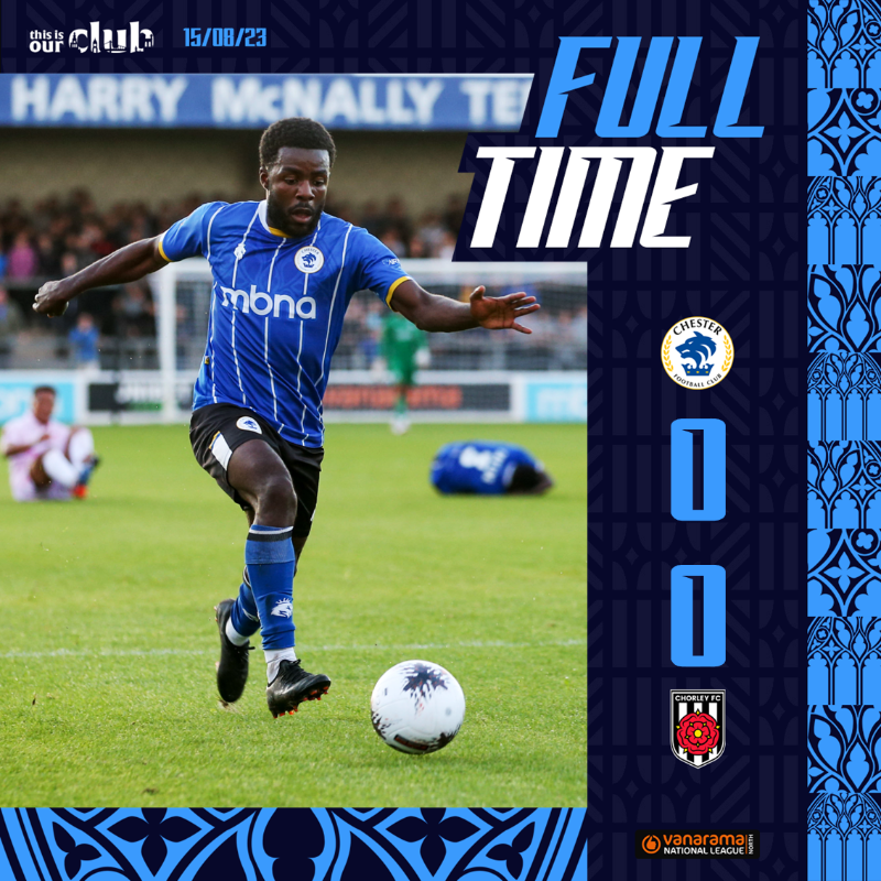 ChesterFC's tweet photo. FT: #ChesterFC 0-0 @chorleyfc.
It ends all square.
#OurClub | #CFCCHO