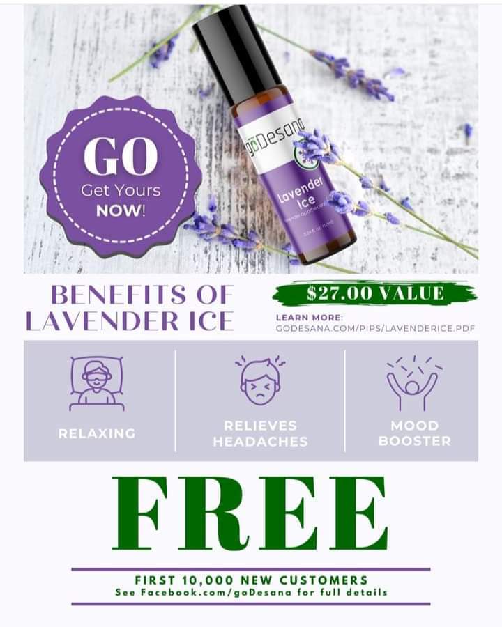 HopkinsSBC4Life's tweet photo. With An Essential oil subscription of 12.95!

I can get you a free bottle of Lavender ice. 
 But act fast.  They are only giving away 10000 units

Get your free bottle here
https://t.co/okesc7ks94 #nutrition https://t.co/IPFlE2K1p5