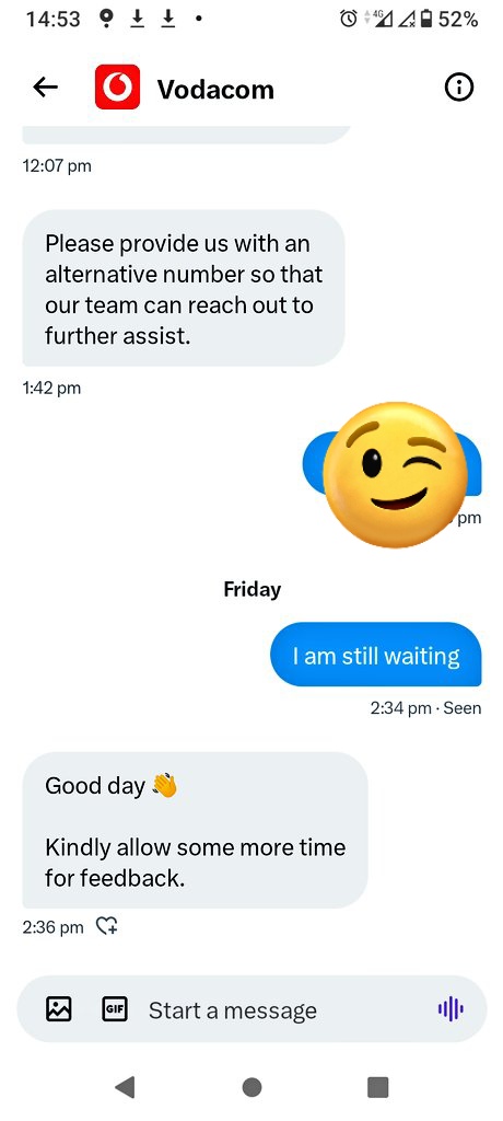 dikarabo6's tweet photo. @Vodacom Twice in a space of a month fraudulent simswaps were done on my number. Crimes committed whilst awaiting your resolve. To-date Vodacom can't provide the outlet that issued the fraudulent sim. Why? https://t.co/6ePZq62p7U