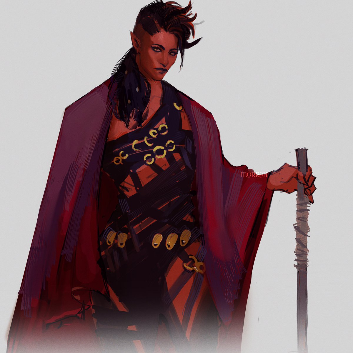 morraharchive's tweet image. I just wanted to draw her in a cape
#BaldursGate3