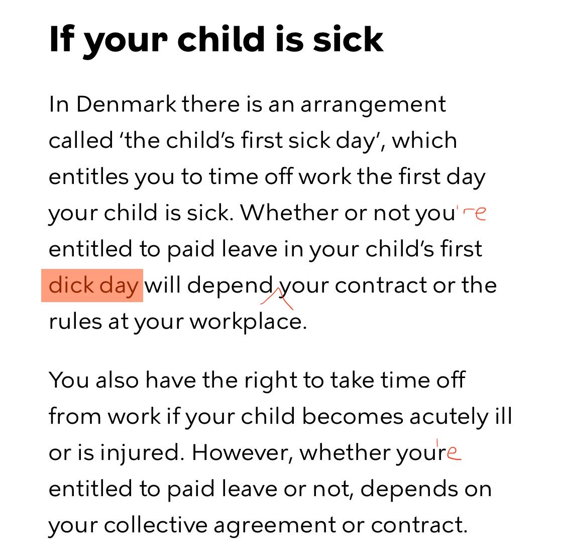 Jon Schumann (@jonschumann) on Twitter photo Hej <a href="/koebenhavner/">Københavns Kommune</a> - Jeg tænker at jeres “Børn’s Sygedag” politik er lige vel løssluppen på penis-fronten og at man måske kunne give oversætteren et skud eller to mere… Jeg kender en brandgod Dansk/Engelsk oversætter som sagtens kan hjælpe med at stramme op. @bjarnefem Hej <a href="/koebenhavner/">Københavns Kommune</a> - Jeg tænker at jeres “Børn’s Sygedag” politik er lige vel løssluppen på penis-fronten og at man måske kunne give oversætteren et skud eller to mere… Jeg kender en brandgod Dansk/Engelsk oversætter som sagtens kan hjælpe med at stramme op. @bjarnefem