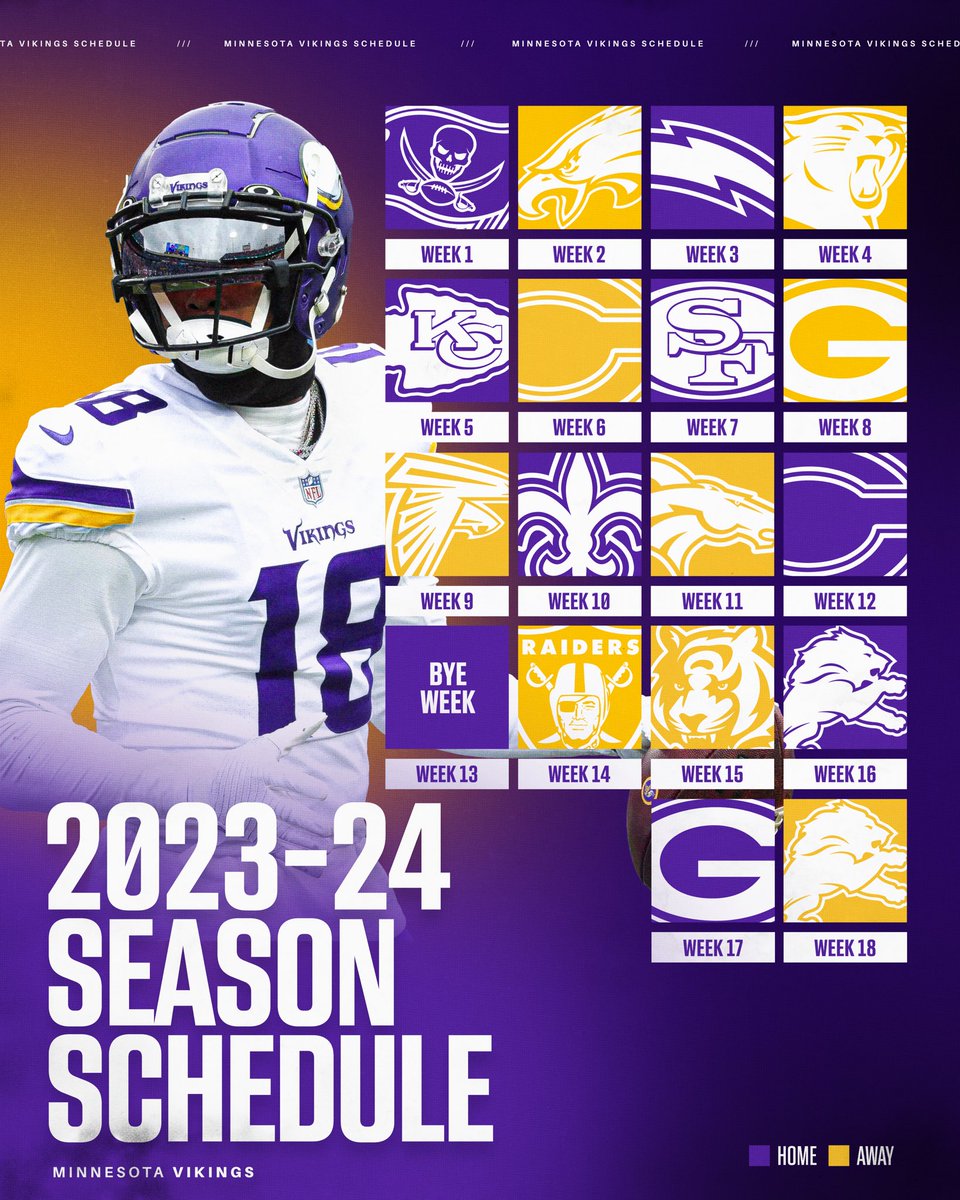 Minnesota Vikings 2023 Schedule Release 