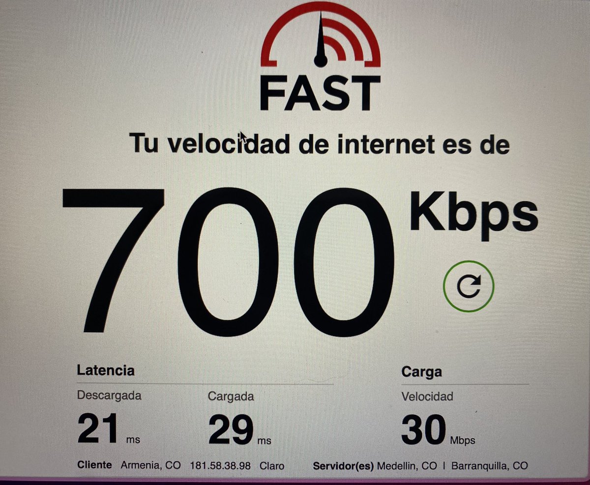 JulianAlvarezB1's tweet photo. Lo hice en otra plataforma para que no quede duda. El problema es conseguir soporte. Siempre está bueno y cuando vienen queda igual.  (Aquí no tengo ni una mega de subida) @ClaroColombia muy mal @sicsuper https://t.co/oq3FhHWUdu
