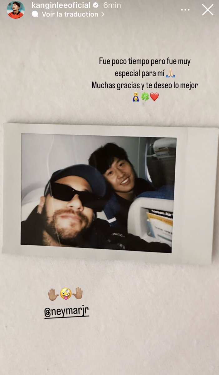 Kang-In Lee se despede do Neymar. 

Isso me quebrou muito, eu estava amando essa dupla 😣😢