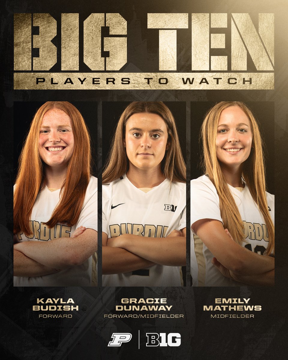 Keep an eye out for Kayla Budish, Gracie Dunaway and Emily Mathews this season! 👀

#BoilerUp 🚂⚽️
