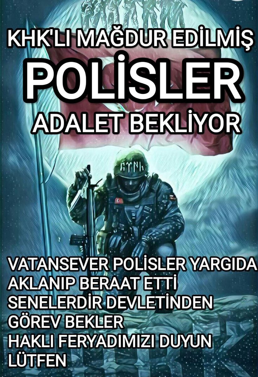 BEYTULLAHBEY01's tweet photo. @yilmaztunc @mehmetucum @erincsagkan 💥BERAAT VE TAKİPSİZLİK alarak mahkemelerde AKLANAN binlerce polis görevine iade bekliyor
💥sabırla devletimizin ADALETİN gereğini yapması 
vatansever polislerin uğradığı  mağduriyete son vermenizi bekliyoruz
🇹🇷 SADECE ADALET İSTİYORUZ 🇹🇷
@AliYerlikaya 
@yilmaztunc https://t.co/A9ZTCpXoHp