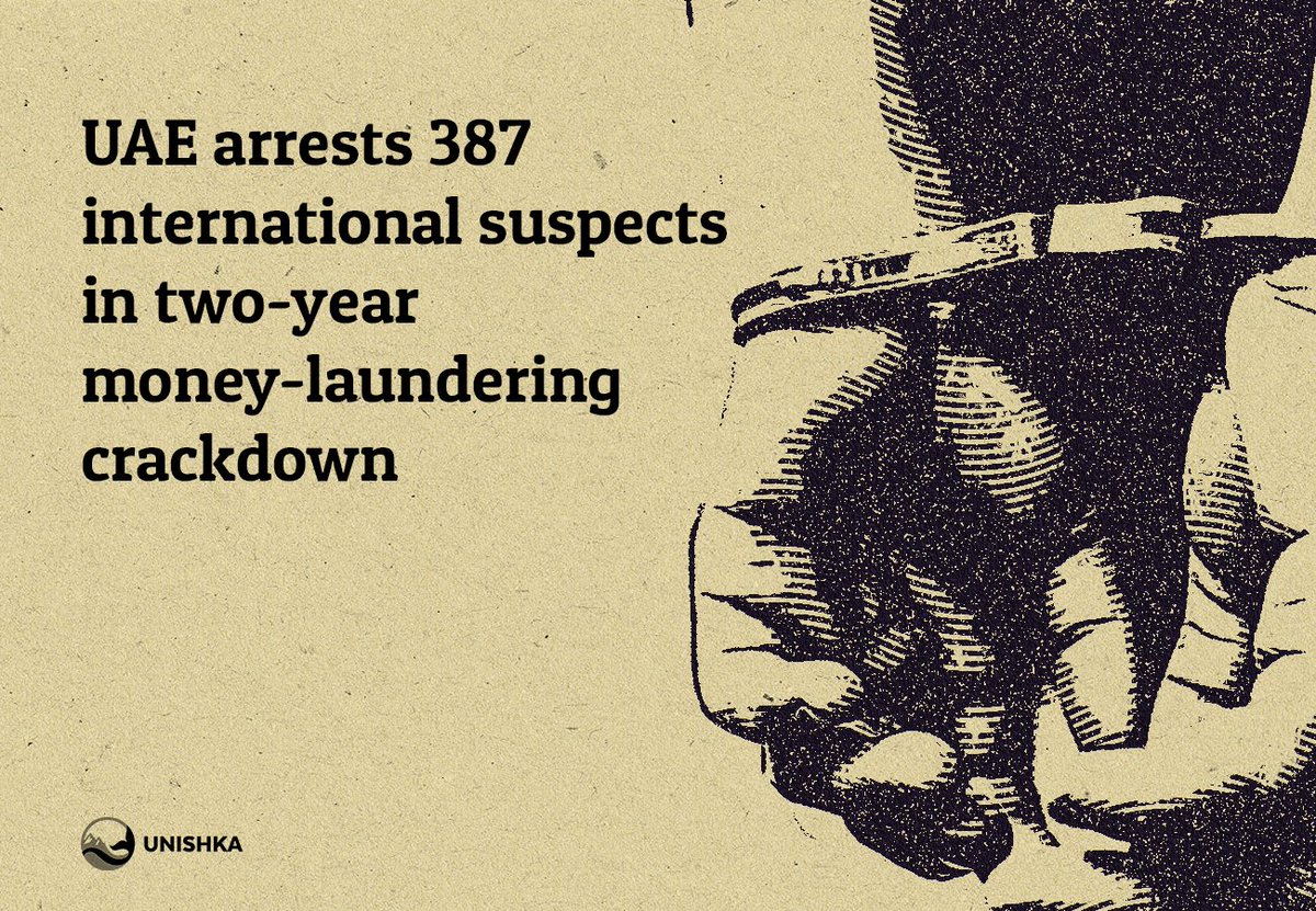 UNISHKAResearch's tweet photo. Nearly 400 international suspects have been arrested on charges of money laundering in the past two years, the Ministry of Interior has announced.

#Corruption

Read More: https://t.co/VRxNyHBcVE https://t.co/5BN5ODnrOF