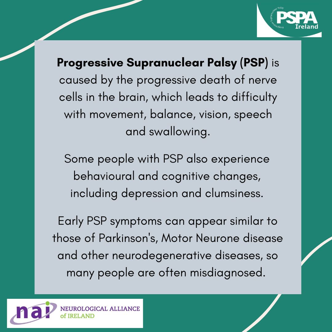 naiireland's tweet photo. Progressive Supranuclear Palsy is caused by the progressive death of nerve cells in the brain, which leads to difficulty with movement, balance, vision, speech &amp; swallowing.
Today we shine the spotlight on NAI members @PSPAIreland and the work they do https://t.co/lpUPAiK2Xb https://t.co/Fm5puC62Q8