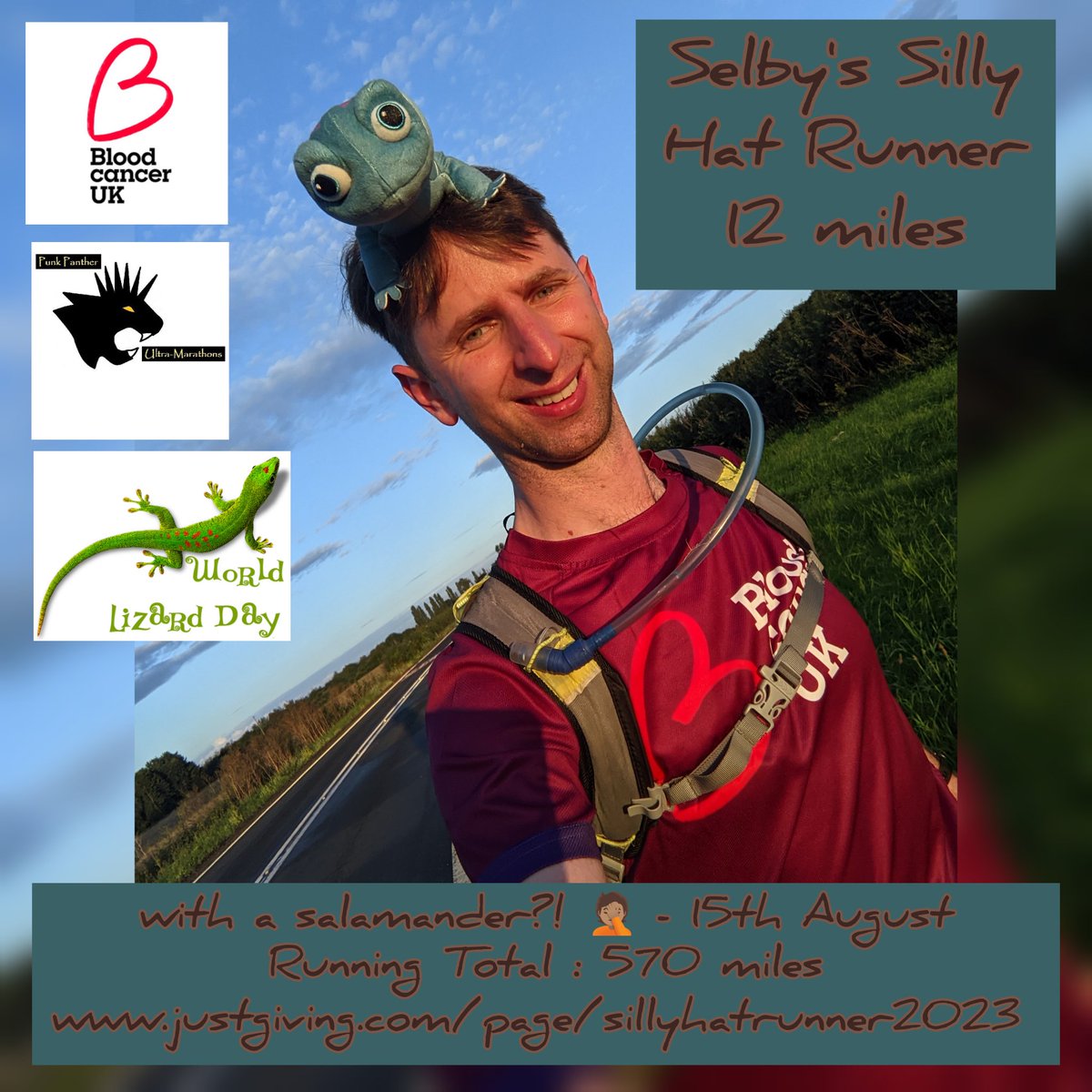 sillyhatrunner's tweet photo. 🦎 Yesterday was #worldlizardday
I wore Bruni from @disney #frozen to celebrate. However when I got home I discovered that he is actually a #salamander 🤦🏽
#running for @bloodcancer_uk as I prepare for @PunkPantherUM #nidderdale way #ultramarathon
https://t.co/d5N84x2Hfe
#charity https://t.co/BisZw5g1DX