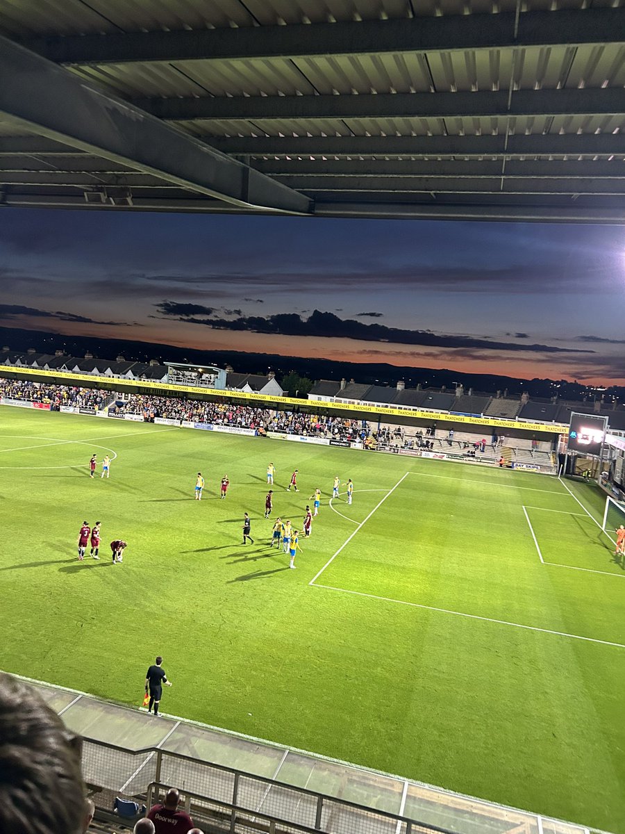 Game 39. Torquay took the lead not long after the restart after a great header into the corner but Chippenham responded with a fine finish from @CraigFasanmade . With a couple to go we were reduced to 10 men and unfortunately let in a 2nd in added time @TUFC1899 2-1 @ChipTownFC