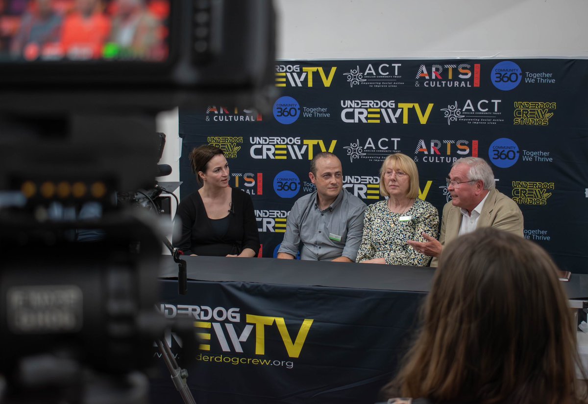 UnderdogCrewtv's tweet photo. Another wonderful #underdogcrewstudios open event this week, prior to our new studio launch weekend. A huge thankyou to our supporters and funding partners at #ACT, who joined us for the latest #UCTV episode alongside our awesome presenter/trainer, Nicola Kelleher. https://t.co/02aEyxBpNd
