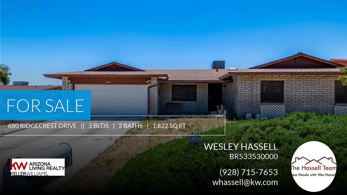 KingmanHomes's tweet photo. Are you looking for a home in the Kingman area? If so, check out this listing before it's gone! Give me a call at (928) 715-7653 for more information.

Keller Williams Arizona Living Realty - The Hassell Team "Less Hassle with... https://t.co/2k6IJK2auQ https://t.co/vgCrzAMY8O