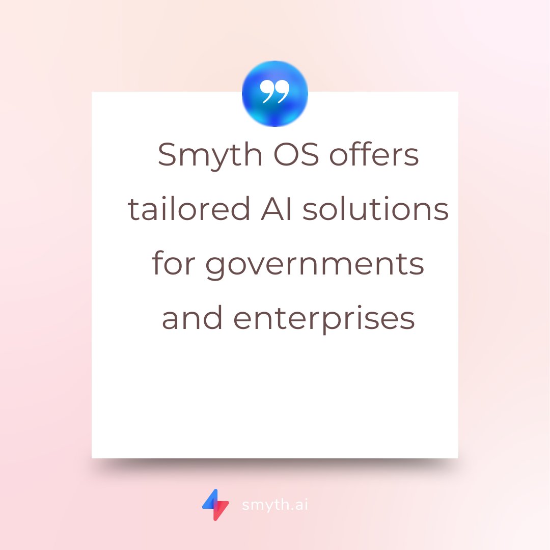 smythzone's tweet photo. 🚀 Benefit from Smyth's network of specialized AI agents, designed to cater to the unique needs of global entities. Discover the advantage: Join now https://t.co/SSNNpa3lIQ https://t.co/v2CDl5TCaI
