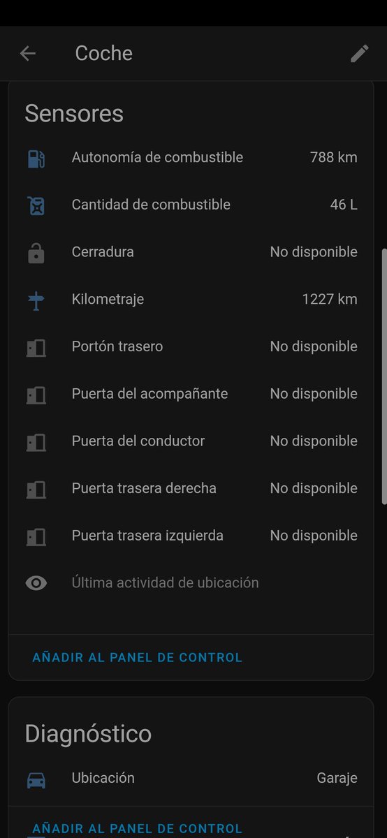 abarrosor's tweet photo. Probando la integración de @renault_esp con #homeassistant . La verdad es que es súper cómodo pero creo que el servicio debería tener una tasa de refresco más elevada (i.e. automatizaciones basándose en localización no son tan útiles) https://t.co/ZtmmtvJKR4